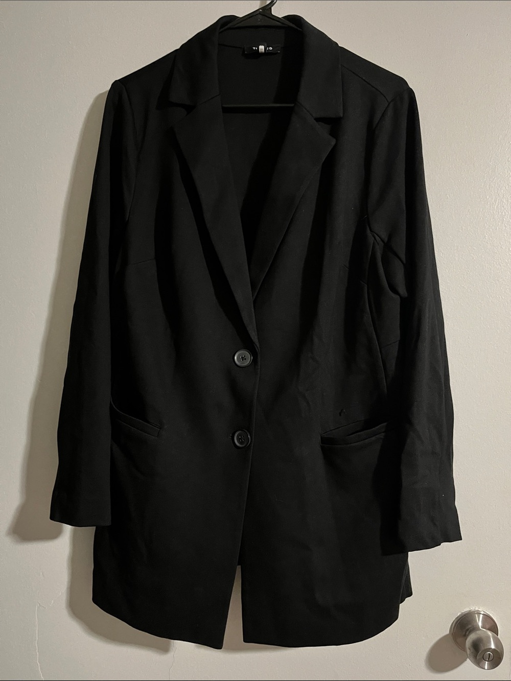 torrid Black Longline Blazer Jacket with Notch Lapel